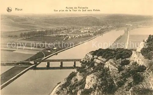 AK / Ansichtskarte Houx_d_Eure et Loir Fliegeraufnahme Ruines de Poilvache Houx_d_Eure et Loir