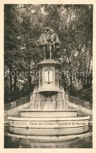 AK / Ansichtskarte Bruxelles_Bruessel Statue des Comtes d`Egmont et de Hornes Bruxelles_Bruessel
