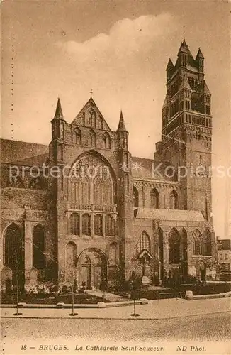 AK / Ansichtskarte Bruges_Flandre Cathedrale Saint Sauveur Bruges_Flandre