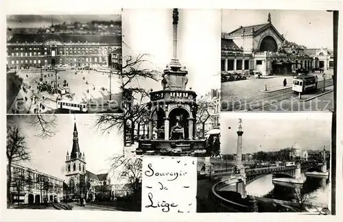 AK / Ansichtskarte Liege_Luettich Bruecke Strassenbahn Pavillon Liege Luettich