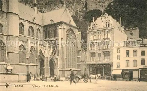 AK / Ansichtskarte Dinant_Wallonie Eglise et Hotel Citadelle Pferdekutsche Dinant Wallonie