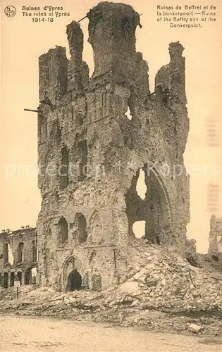 AK / Ansichtskarte Ypres_Ypern_West_Vlaanderen Ruines Ypres_Ypern
