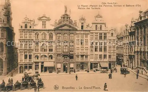 AK / Ansichtskarte Bruxelles_Bruessel Maison des Peintres Maison des Tailleurs Pferdekutschen Bruxelles_Bruessel