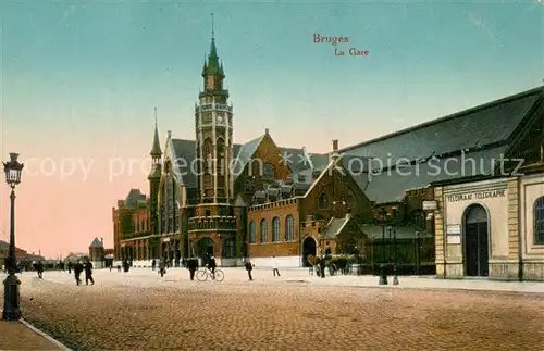 AK / Ansichtskarte Bruges_Flandre La Gare Bruges_Flandre