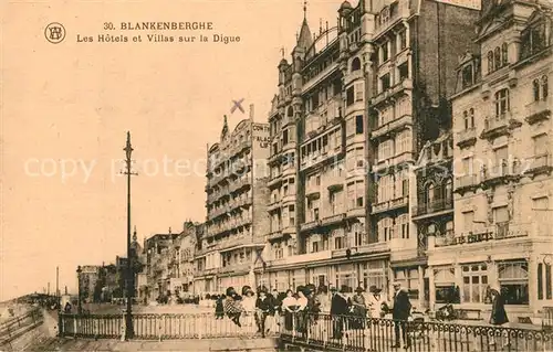 AK / Ansichtskarte Blankenberghe Hotels et Villas sur la Digue Blankenberghe
