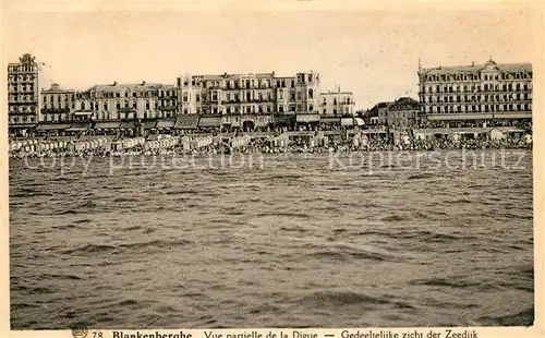 AK / Ansichtskarte Blankenberghe Zeedijk Strand Blankenberghe
