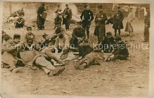 AK / Ansichtskarte Militaria_Kriegsgefangene Franzosen Lager Ohrdruf Militaria Kriegsgefangene