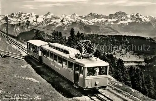 AK / Ansichtskarte Zahnradbahn Rigi Bahn Rigi Kulm  