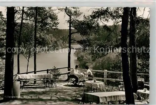 AK / Ansichtskarte Hoellensteinsee Gaststaette Terrasse am See Bayerischer Wald Hoellensteinsee