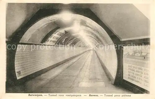 AK / Ansichtskarte Anvers_Antwerpen Tunnel pour pietons Fussgaengertunnel Anvers Antwerpen