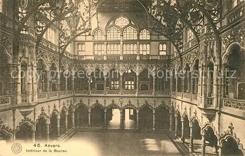 AK / Ansichtskarte Anvers_Antwerpen Interieur de la Bourse Boerse Anvers Antwerpen