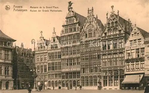 AK / Ansichtskarte Anvers_Antwerpen Maisons de la Grande Place Anvers Antwerpen