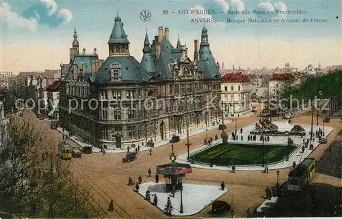 AK / Ansichtskarte Anvers_Antwerpen Banque Nationale Avenue de France Anvers Antwerpen