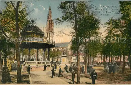 AK / Ansichtskarte Antwerpen_Anvers Place Verte et Rubens Antwerpen Anvers