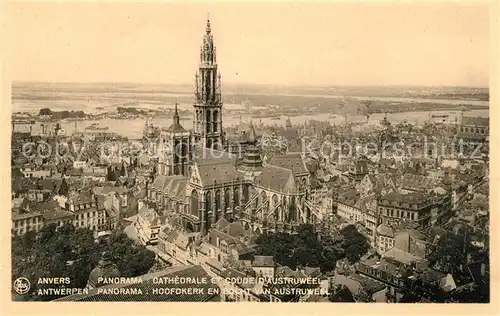 AK / Ansichtskarte Anvers_Antwerpen Panorama Cathedrale et Coude d Austruweel Anvers Antwerpen