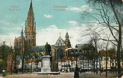 AK / Ansichtskarte Anvers_Antwerpen Groenplaats Anvers Antwerpen