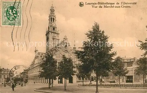 AK / Ansichtskarte Louvain_Flandre Bibliotheque de l`Universite Louvain_Flandre