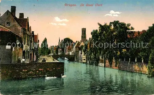 AK / Ansichtskarte Bruges_Flandre oee Quai Vert Bruges_Flandre