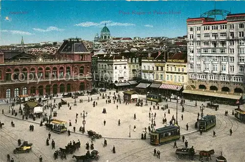 AK / Ansichtskarte Bruxelles_Bruessel Place Rogier et Palace Hotel Strassenbahnen Bruxelles_Bruessel