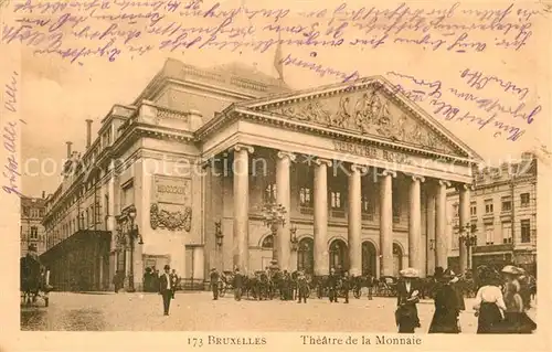 AK / Ansichtskarte Bruxelles_Bruessel Theatre de la Monnaie Bruxelles_Bruessel