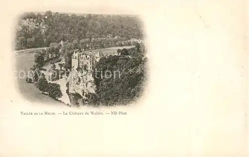 AK / Ansichtskarte Walzin Fliegeraufnahme Vallee de la Meuse Chateau  Walzin