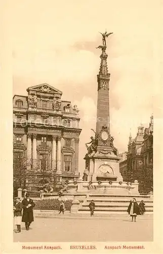 AK / Ansichtskarte Bruxelles_Bruessel Monument Anspach  Bruxelles_Bruessel