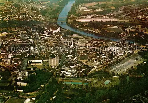 AK / Ansichtskarte Ingolstadt_Donau Fliegeraufnahme Donaupartie Ingolstadt_Donau