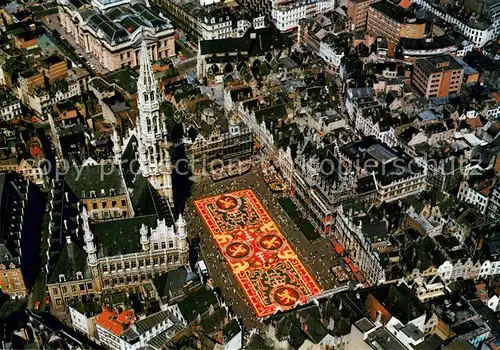 AK / Ansichtskarte Brussels Fliegeraufnahme Grand Place Tapis de fleurs Brussels