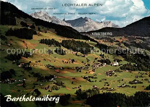 AK / Ansichtskarte Bartholomaeberg_Vorarlberg Fliegeraufnahme Lechtaler Alpen Bartholomaeberg Vorarlberg