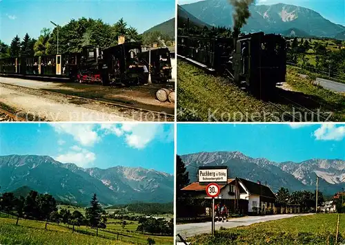 AK / Ansichtskarte Puchberg_Schneeberg mit Schneebergbahn und Schneeberg Doerfli Puchberg Schneeberg