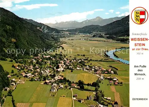 AK / Ansichtskarte Weissenstein_Kaernten Fliegeraufnahme mit Mirnock Weissenstein_Kaernten