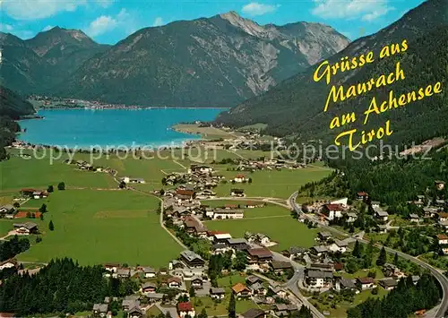 AK / Ansichtskarte Maurach_Achensee Fliegeraufnahme mit Karwendelgebirge Maurach Achensee