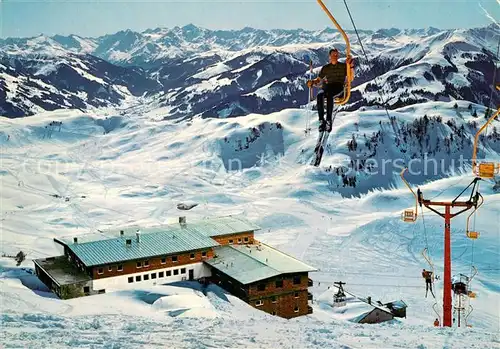 AK / Ansichtskarte Kitzbuehel_Tirol Kitzbueheler Horn Sessellift Alpenhaus Hohe Tauern Grossvenediger Kitzbuehel Tirol