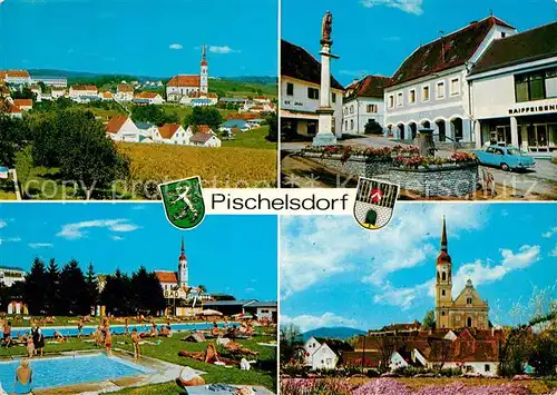 AK / Ansichtskarte Pichelsdorf Teilansicht Marktplatz Schwimmbad Kirche Pichelsdorf
