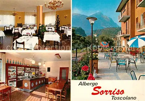AK / Ansichtskarte Toscolano Albergo Sorriso Gastraum Theke Terrasse Toscolano