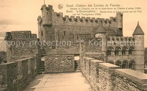 AK / Ansichtskarte Gand_Belgien Chateau des Comtes de Flandre Schloss Gand Belgien