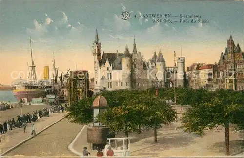 AK / Ansichtskarte Anvers_Antwerpen Place du Steen Musee Museum Anvers Antwerpen