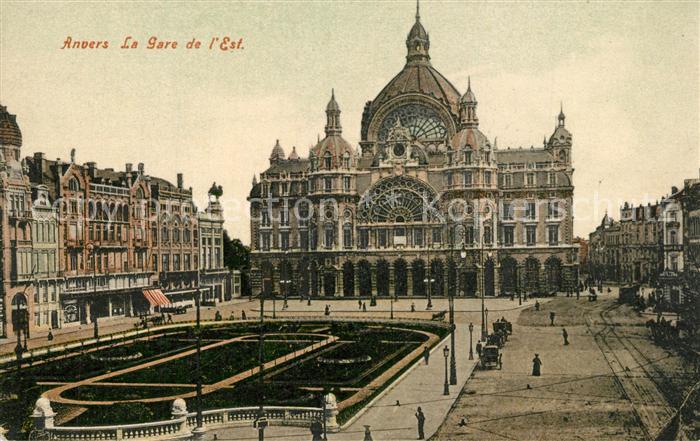 Ak Ansichtskarte Anvers Antwerpen Gare De L Est Bahnhof Anvers Antwerpen Nr Kp63873 Oldthing Ansichtskarten Antwerpen