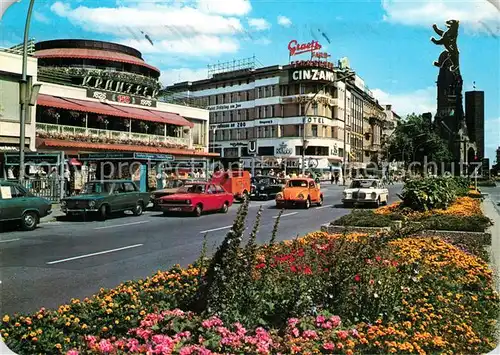 AK / Ansichtskarte Berlin Kurfuerstendamm mit Cafe Kranzler und Kaiser Wilhelm Gedaechtniskirche Berlin
