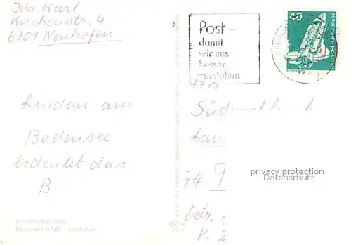 AK / Ansichtskarte Ludwigshafen_Rhein BASF Hochhaus Rheinpartie Ludwigshafen Rhein