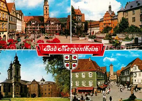 AK / Ansichtskarte Bad_Mergentheim Marktplatz Kirche Ortspartie Bad_Mergentheim