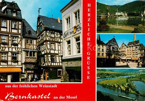 AK / Ansichtskarte Bernkastel Kues Fachwerkhaeuser Moselpartien Bernkastel Kues