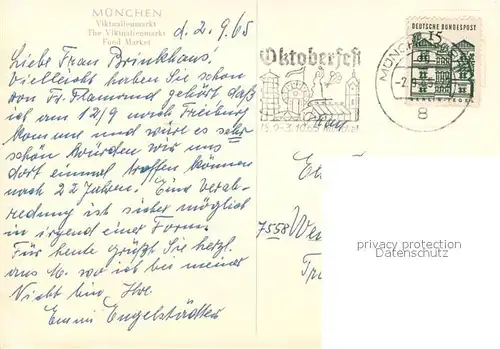 AK / Ansichtskarte Muenchen Viktualienmarkt Muenchen