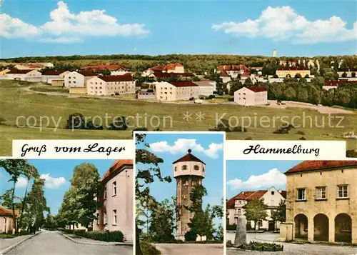 AK / Ansichtskarte Lager_Hammelburg Panorama Strasse Wasserturm Lager Hammelburg