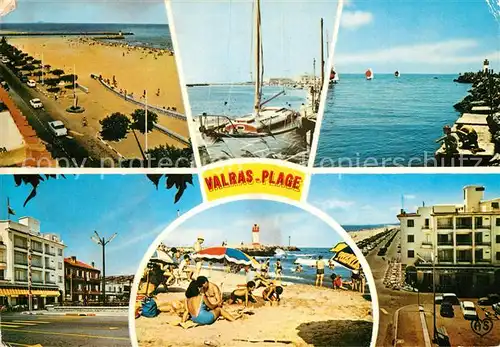 AK / Ansichtskarte Valras Plage Strandpartien Hafen Hotels Valras Plage