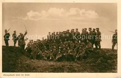 AK / Ansichtskarte Militaria_Musik Chor Dirigent Muehlhausen Militaria Musik