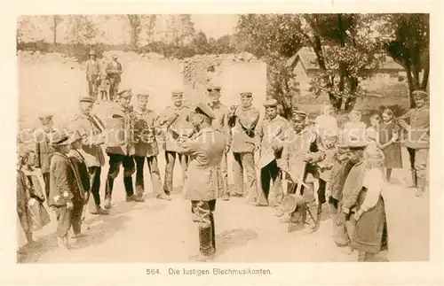 AK / Ansichtskarte Militaria_Musik Floete Handharmonika Trommel Militaria Musik