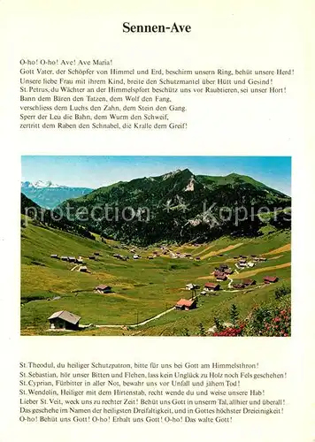 AK / Ansichtskarte Liechtenstein  Sennen Ave Betruf der aelpler im Fuerstentum Liechtenstein 