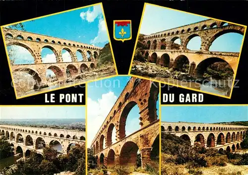 AK / Ansichtskarte Pont du Gard Sous differents aspects Aqueduc romain Pont du Gard