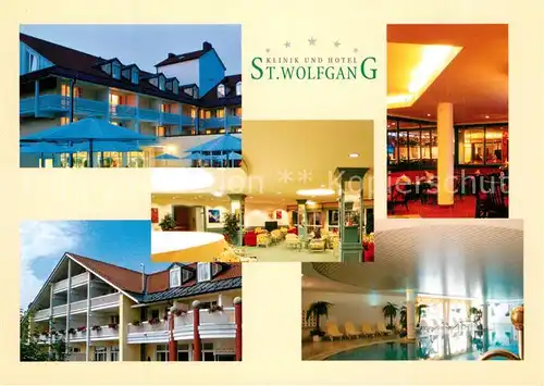 AK / Ansichtskarte St_Wolfgang_Salzkammergut Klinik und Hotel St Wolfgang Gastraeume Hallenbad St_Wolfgang_Salzkammergut